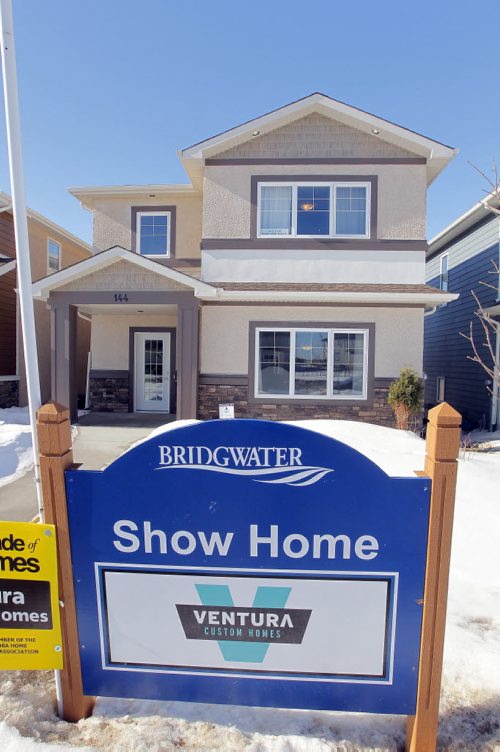 BORIS MINKEVICH / WINNIPEG FREE PRESS 144 Cherrywood Road in Bridgwater Trails. Ventura Custom Homes. Exterior from the front. Photo taken March 07, 2016