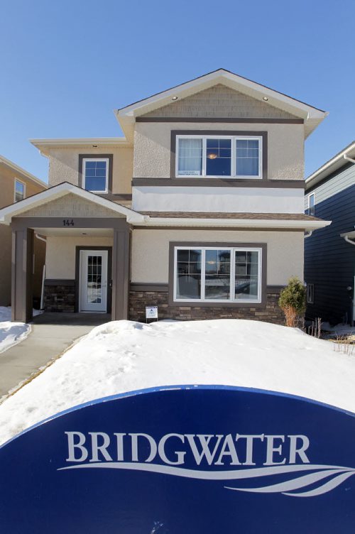 BORIS MINKEVICH / WINNIPEG FREE PRESS 144 Cherrywood Road in Bridgwater Trails. Ventura Custom Homes. Exterior from the front. Photo taken March 07, 2016