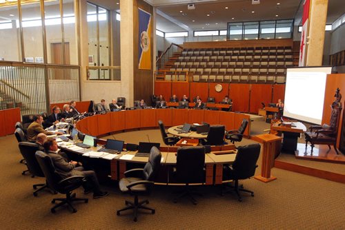 BORIS MINKEVICH / WINNIPEG FREE PRESS City Budget talks at City Hall. Photo taken March 08, 2016