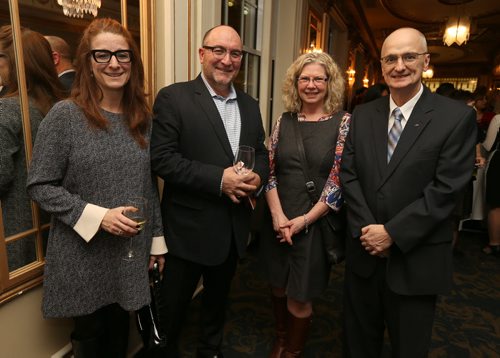 JASON HALSTEAD / WINNIPEG FREE PRESS  L-R: Eric Jacobsohn (professor of anaesthesiologoy at the University of Manitoba), Daniela Jacobsohn, Wendy Rudnick and Perry Gray (vice-president and chief medical officer of Health Sciences Centre) at the Health Sciences Centre Foundation's sixtth annual Savour: Wine and Food Experience on Feb. 27, 2016 at the Metropolitan Entertainment Centre. (See Social Page)