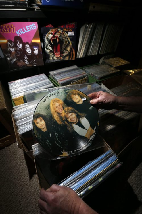 WAYNE GLOWACKI / WINNIPEG FREE PRESS  49.8 Intersection story on the 16-year history of Rockin' Richard's Record & CD Show & Sale. Records in Richard's basement ready for the sale, part of Richard Sturtz and Alex Reid's collectables. Dave Sanderson story.  March 10 2016