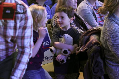 RUTH BONNEVILLE / WINNIPEG FREE PRESS  Kids attend launch of the Progressive Conservative election campaign at the Centro Caboto Centre Saturday. See Kevin Rollason's story.  March 12, 2016