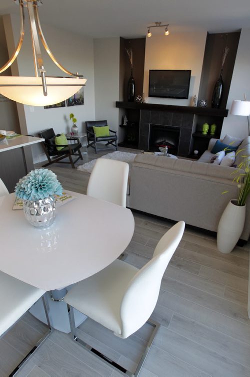 BORIS MINKEVICH / WINNIPEG FREE PRESS 140 Larry Vickar Drive West in Devonshire Village A & S Homes. Living area. Photo taken March 14, 2016