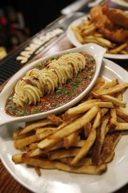 JOHN WOODS / WINNIPEG FREE PRESS Shephards Pie at Shannon's Irish Pub on Carlton Monday, March 13, 2016. Re: Sanderson