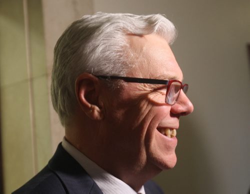 JOE BRYKSA / WINNIPEG FREE PRESS  Premier Greg Selinger in the Manitoba Legislature talks with reporters after session -  March 15, 2016.(See Larry Kusch story)