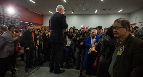 MIKE DEAL / WINNIPEG FREE PRESS The NDP and their leader Greg Selinger held their first campaign rally at Sturgeon Creek Community Club Wednesday evening. 160316 - Wednesday, March 16, 2016