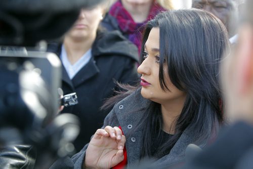 BORIS MINKEVICH / WINNIPEG FREE PRESS MB Liberal leader Rana Bokhari at a morning press conference at Osborne and Stradbrook. Announcement was about ambulances being free for seniors. Photo taken March 17, 2016