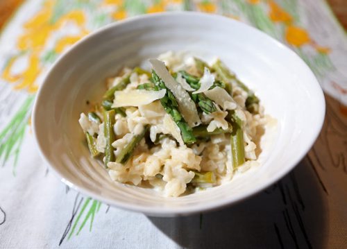 TREVOR HAGAN / WINNIPEG FREE PRESS Food Front. Asparagus and Goat Cheese Risotto, Thursday, March 17, 2016.