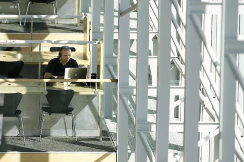 John Woods / Winnipeg Free Press / March 3, 2008- 080303  - A man studies at the Millennium Library in Winnipeg Monday March 3, 2008.