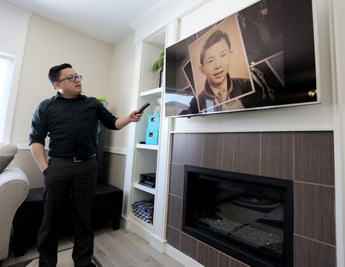 TREVOR HAGAN / WINNIPEG FREE PRESS Keith Lim, son of Jimmy Lim, a 71 year old who was killed February 27 on McPhillips Street, Friday, March 18, 2016.