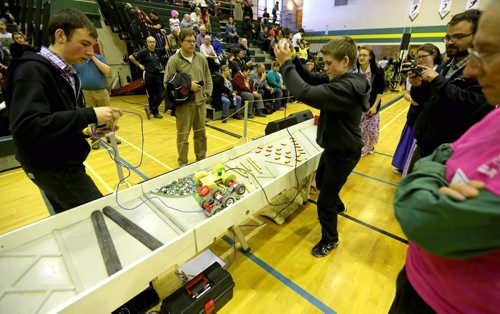 TREVOR HAGAN / WINNIPEG FREE PRESS The 21st annual Manitoba Robot Games, being held at Tec-Voc High School, Saturday, March 19, 2016.