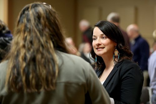 TREVOR HAGAN / WINNIPEG FREE PRESS Nahanni Fontaine at the NDP leadership nominations for St.Johns, Saturday, March 19, 2016.
