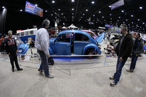 JOHN WOODS / WINNIPEG FREE PRESS People check out the cars at the World of Wheels  in Winnipeg Saturday, March 19, 2016.