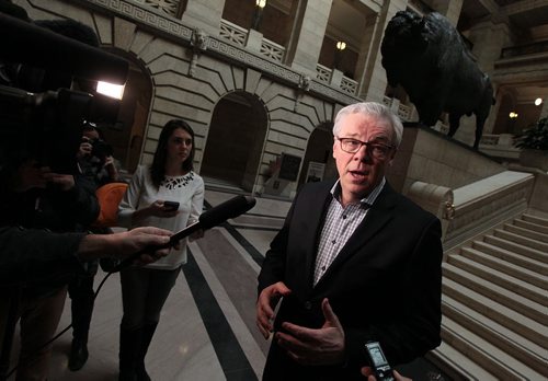 PHIL HOSSACK / WINNIPEG FREE PRESS Premier Greg Selinger comments on the Federal Budget Tuesday afternoon. See Larry Kusch story. March 22, 2016