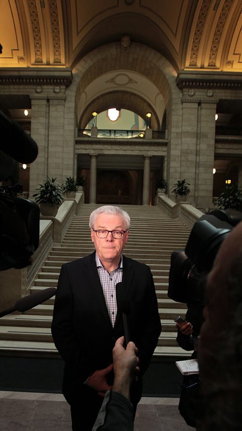PHIL HOSSACK / WINNIPEG FREE PRESS Premier Greg Selinger comments on the Federal Budget Tuesday afternoon. See Larry Kusch story. March 22, 2016