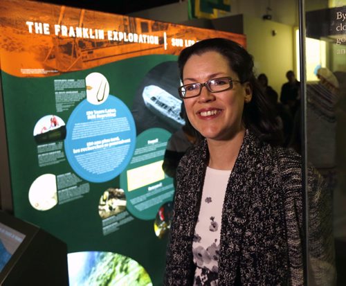 WAYNE GLOWACKI / WINNIPEG FREE PRESS   Theresa Nichols, Communications Officer for Fisheries and Oceans at the launch of the Franklin Exploration micro exhibit at the Manitoba Museum that highlights the story of the expedition as well as the discovery of HMS Erebus.  Randy Turner story.  March 23 2016