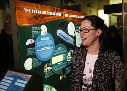 WAYNE GLOWACKI / WINNIPEG FREE PRESS   Theresa Nichols, Communications Officer for Fisheries and Oceans at the launch of the Franklin Exploration micro exhibit at the Manitoba Museum that highlights the story of the expedition as well as the discovery of HMS Erebus.  Randy Turner story.  March 23 2016