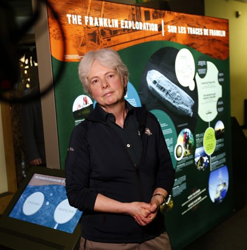 WAYNE GLOWACKI / WINNIPEG FREE PRESS  Meryl Oliver, a Parks Canada Historian at the launch of the Franklin Exploration micro exhibit at the Manitoba Museum that highlights the story of the expedition as well as the discovery of HMS Erebus.  Randy Turner story.  March 23 2016