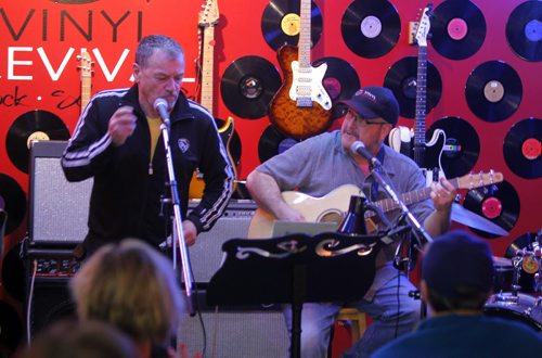 BORIS MINKEVICH / WINNIPEG FREE PRESS Vinyl Revival - for photo page on the store's open mic night every Wednesday. It's a really cool vibe/atmosphere. It usually gets about 50-60 people. Dave Houle  and Geoff Woodcroft play. Photo taken March 23, 2016