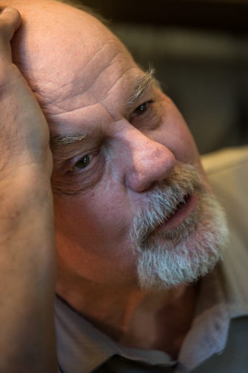 MIKE DEAL / WINNIPEG FREE PRESS Michael Ironside in his trailer on the set of the feature film Stegman is Dead which wrapped up shooting in the Leo Mol garden at Assiniboine Park Wednesday. 160323 - Wednesday, March 23, 2016