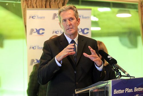 PHIL HOSSACK / WINNIPEG FREE PRESS Provincial Conservative leader Brian Pallister used the venue at the Rossmere Curling Club to announce a new provincial Curling Centre of Excellence in Winnipeg. See Nick Martin's story.  March 29, 2016