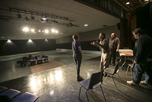 RUTH BONNEVILLE / WINNIPEG FREE PRESS  Local actors rehearse for an upcoming production of Ham Sandwich in the theatre.    Feature story on the vibrant arts community in Flin Flon Manitoba by reporter, Erin Lebar.    March 19, 2016