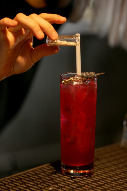 TREVOR HAGAN / WINNIPEG FREE PRESS Elsa Taylor, co-owner and head bartender at The Roost, prepares The Bulletproof, Saturday, April 2, 2016. For Bart Kives review.