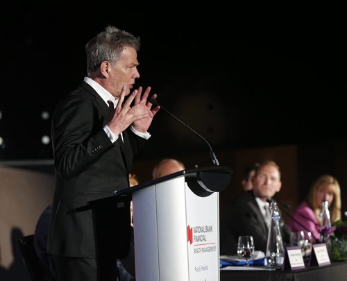 At an event Monday morning at the CMHR, Grammy Award-winning producer David Foster¤announces his upcoming 2016 David Foster Foundation Miracle Gala & Concert ¤Sept. 24¤in Winnipeg.¤ Erin Lebar story. WAYNE GLOWACKI / WINNIPEG FREE PRESS   April 4  2016