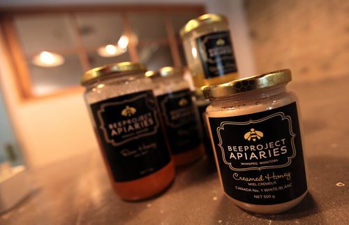 PHIL HOSSACK / WINNIPEG FREE PRESS Honey products produced by Beeproject Apiaries run by beekeepers Chris and Lindsay Kirouac. See Intersection piece by Dave Sanderson.  April 6, 2016