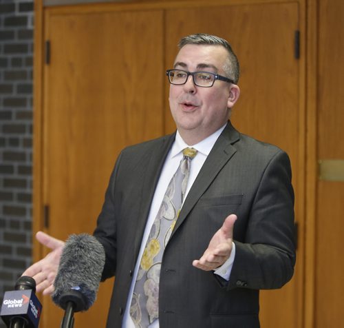 WAYNE GLOWACKI / WINNIPEG FREE PRESS   Michael Jack, City of Winnipeg COO at a news conference Friday regarding changes to the city parking process.  Aldo Santin / Gord Sinclair stories.   April 8  2016