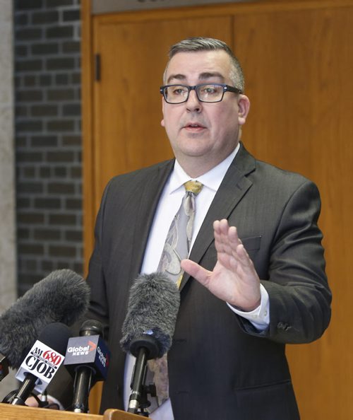 WAYNE GLOWACKI / WINNIPEG FREE PRESS   Michael Jack, City of Winnipeg COO at a news conference Friday regarding changes to the city parking process.  Aldo Santin / Gord Sinclair stories.   April 8  2016