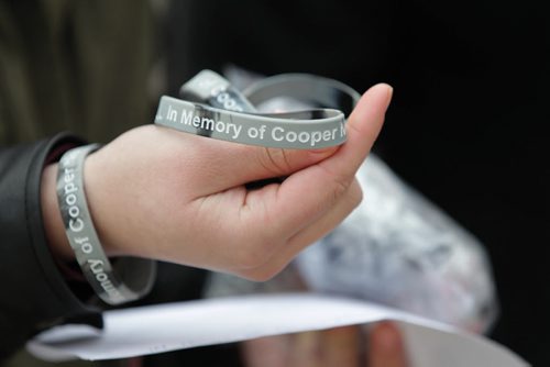 RUTH BONNEVILLE / WINNIPEG FREE PRESS  Close-up shots of the bracelets twenty-year-old Paige Buors made and sold for Cooper Nemeth causes raising  $2,337.00 to give to the Bear Clan at the Bell Tower Saturday afternoon.  See Alex Paul story.     April 09, 2016