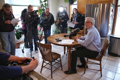 MIKE DEAL / WINNIPEG FREE PRESS  NDP leader Greg Selinger invited media into his home to make his 2014 tax return public Sunday morning.   160410 April 10, 2016