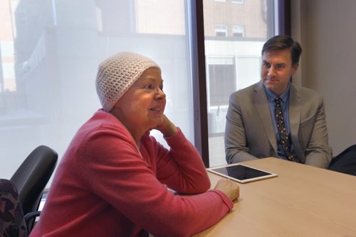WAYNE GLOWACKI / WINNIPEG FREE PRESS  Barbara Duke, she is a clinical trial participant at CancerCare Manitoba using physiotherapy to reduce the impact of nerve damage from chemotherapy   She is a patient of Dr. Marshall Pitz at right at CancerCare Manitoba.   Joel Schlesinger story    April 11  2016