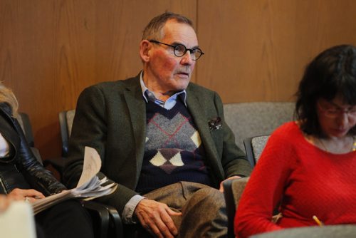 BORIS MINKEVICH / WINNIPEG FREE PRESS Winnipeg architect Leslie Stechesen at City Hall discussion on the old PSB building. April 12, 2016 -30-