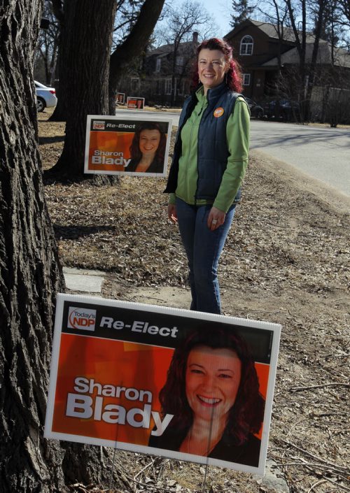 BORIS MINKEVICH / WINNIPEG FREE PRESS Kirkfield Park NDP candidate Sharon Blady for riding profile.  April 13, 2016