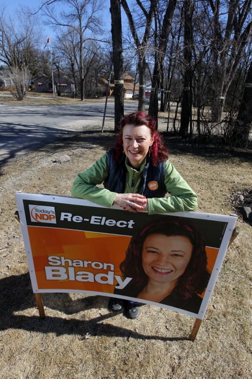 BORIS MINKEVICH / WINNIPEG FREE PRESS Kirkfield Park NDP candidate Sharon Blady for riding profile.  April 13, 2016
