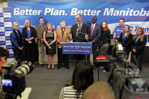 BORIS MINKEVICH / WINNIPEG FREE PRESS Progressive Conservatives Commit to Better Services. Progressive Conservative Leader Brian Pallister outlines Better Services Plan at 130 Marion Street, Winnipeg Campaign Office for PC Candidate for St. Boniface, Mamadou Ka.  He also had lots of questions about Costa Rica. April 15, 2016