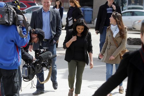 BORIS MINKEVICH / WINNIPEG FREE PRESS Rana Bokhari at press conference near Osborne Village. April 18, 2016