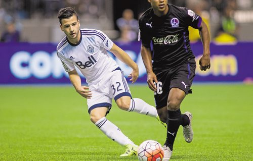 Canstar Community News 16 September 2015:  Vancouver Whitecaps FC host reigning Honduran champions C.D. Olimpia  in the clubs second of four CONCACAF Champions League fixtures.  Today's game played at Bell Pitch Downtown, BC Place Stadium, Vancouver, British Columbia.  ****(Photo by Bob Frid - Vancouver Whitecaps FC - 2015 - All Rights Reserved)