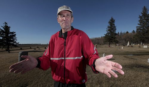 PHIL HOSSACK / WINNIPEG FREE PRESS Provincial COnservative leader Brian Pallister poses Monday evening near Edwin Mb where he made a traditional pre-election visit to the family homestead as he has done in every election he's run in. April 18, 2016 - APRIL 15, 2016