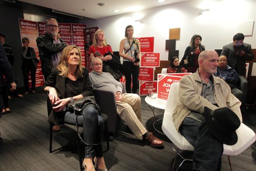 BORIS MINKEVICH / WINNIPEG FREE PRESS Liberal headquarters at the Alt Hotel on Donald. Pre Rana time. Some candidates there. April 19, 2016