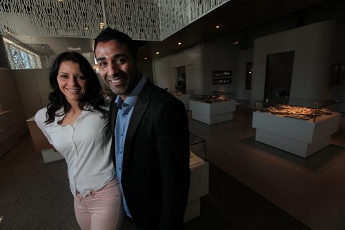 PHIL HOSSACK / WINNIPEG FREE PRESS BIJOU -Bijou's owers Leonie Coulson and Ashiq Katoo pose in their new Osborne street outlet. See Connie's story. April 21, 2016