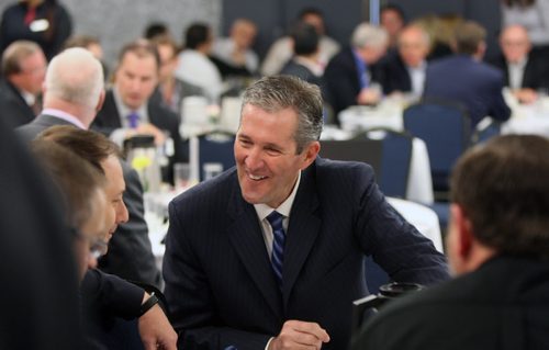 WAYNE GLOWACKI / WINNIPEG FREE PRESS  Premier-designate Brian Pallister at the Canadian Manufacturers & Exporters Manitoba Annual General Meeting and launch of Industrie2030 held at the Norwood Hotel Wednesday morning. Larry Kusch story  April 27 2016