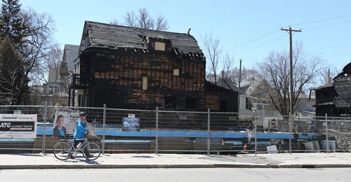 JASON HALSTEAD / WINNIPEG FREE PRESS  A barbecue was held on April 30, 2016, for sisters Helen and Neda Procner at Westminster United Church in Wolseley. The sisters were pulled out of a fire in their Maryland Street home on April 23.