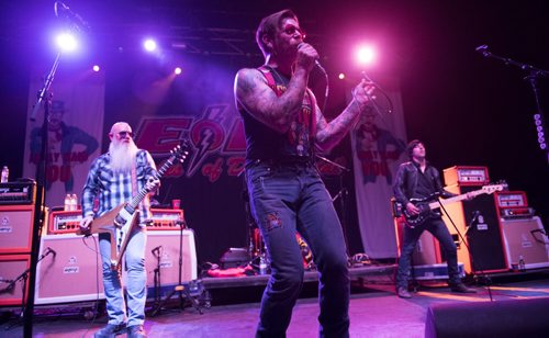 DAVID LIPNOWSKI / WINNIPEG FREE PRESS  Eagles Of Death Metal led by frontman Jesse Hughes performs with the band at the Burton Cummings Theatre Sunday May 1, 2016.