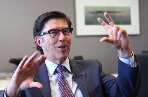 WAYNE GLOWACKI / WINNIPEG FREE PRESS   Jay Forbes, president and CEO for Manitoba Telecom in his office in the MTS Building at 333 Main Street. Martin Cash story.May 2 2016