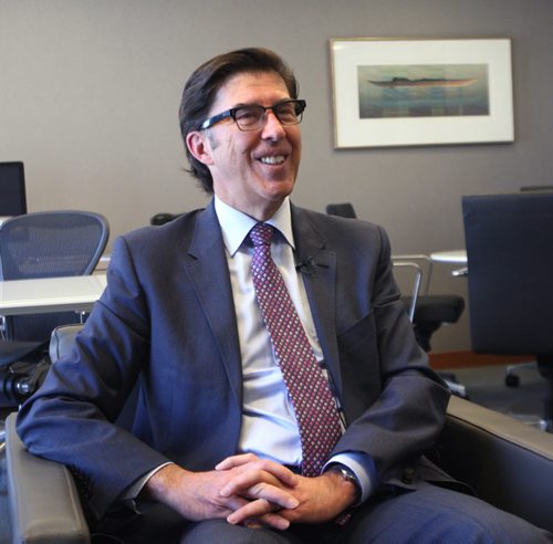 WAYNE GLOWACKI / WINNIPEG FREE PRESS   Jay Forbes, president and CEO for Manitoba Telecom in his office in the MTS Building at 333 Main Street. Martin Cash story.May 2 2016