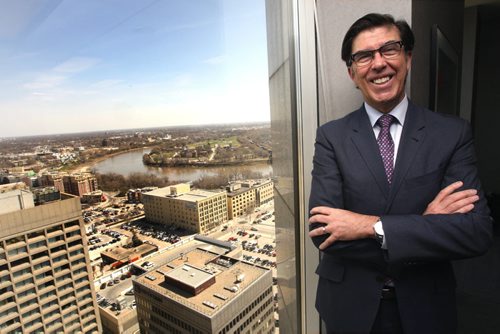 WAYNE GLOWACKI / WINNIPEG FREE PRESS   Jay Forbes, president and CEO for Manitoba Telecom in his office in the MTS Building at 333 Main Street. Martin Cash story.May 2 2016