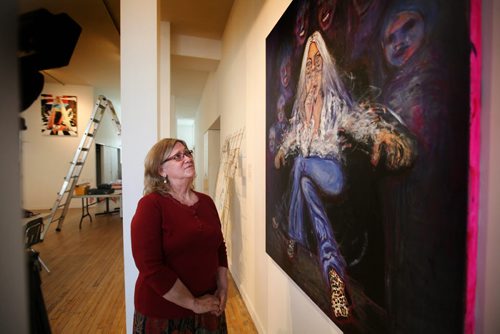 RUTH BONNEVILLE / WINNIPEG FREE PRESS  Subject: Sharon Ritterman, local artist and organizer for a upcoming art exhibit  created by mother/artist's group that is run out of MAWA that is opening friday.  See Jen's Column.   May 05, , 2016